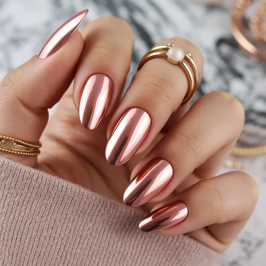 Rose Gold Chrome Foil