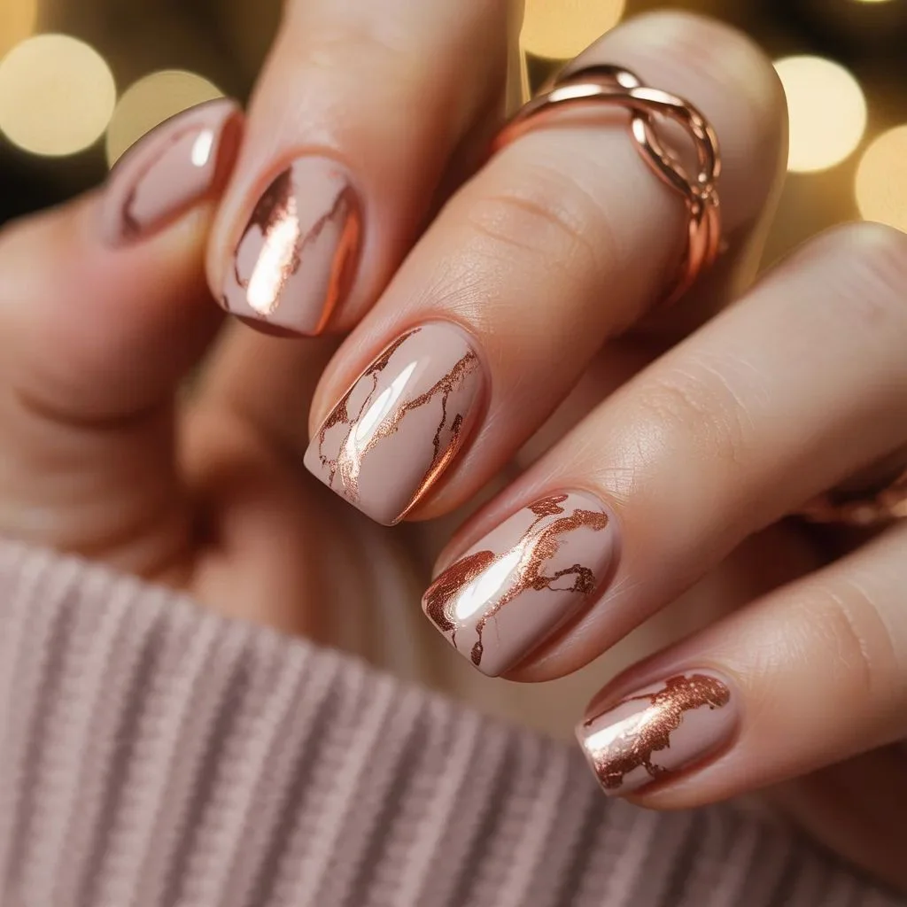 Rose Gold Marble