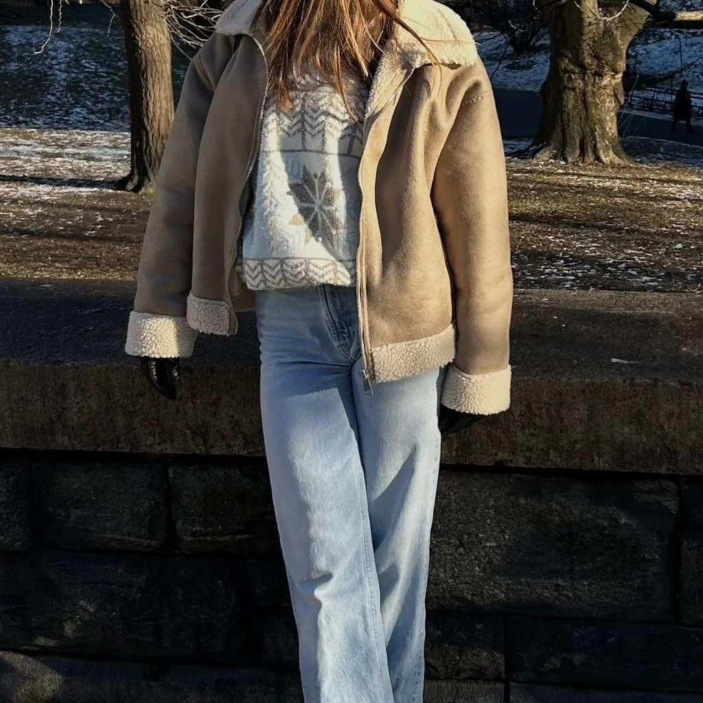 Shearling Coat + Chocolate Brown Tones