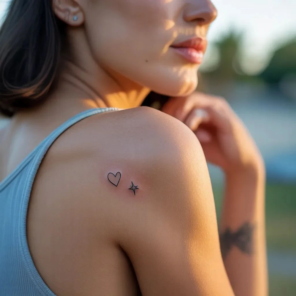 Small and Dainty Front Shoulder Tattoos