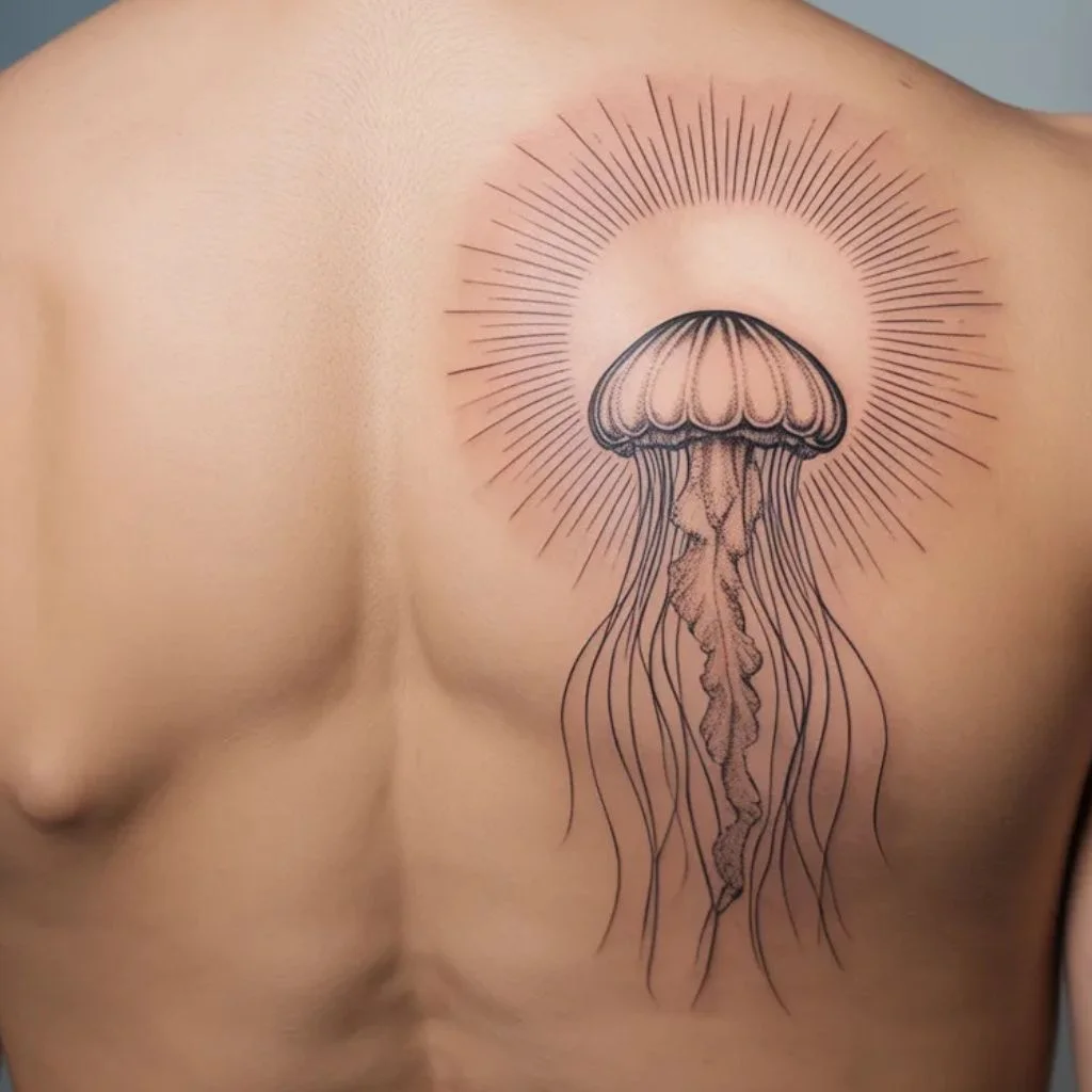 Sunrise or Sunset Fineline Jellyfish