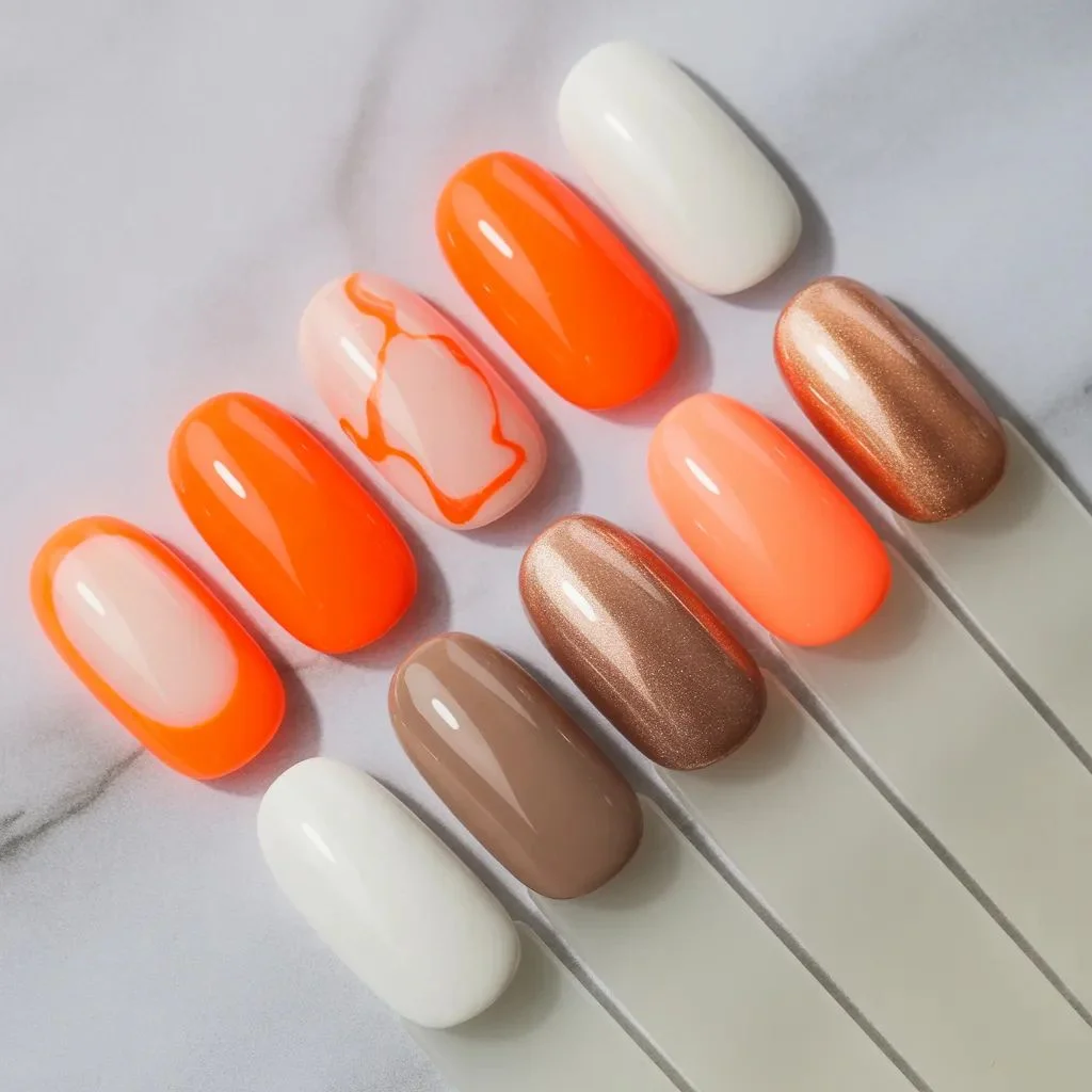 The Best Neon Orange Nail Designs to Try Right Now