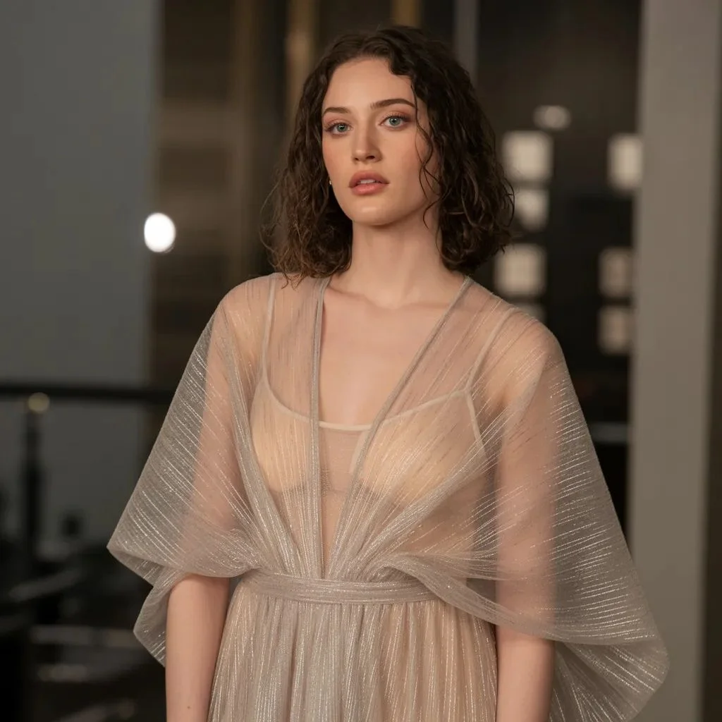 The Sheer Shimmer Overlay Dress