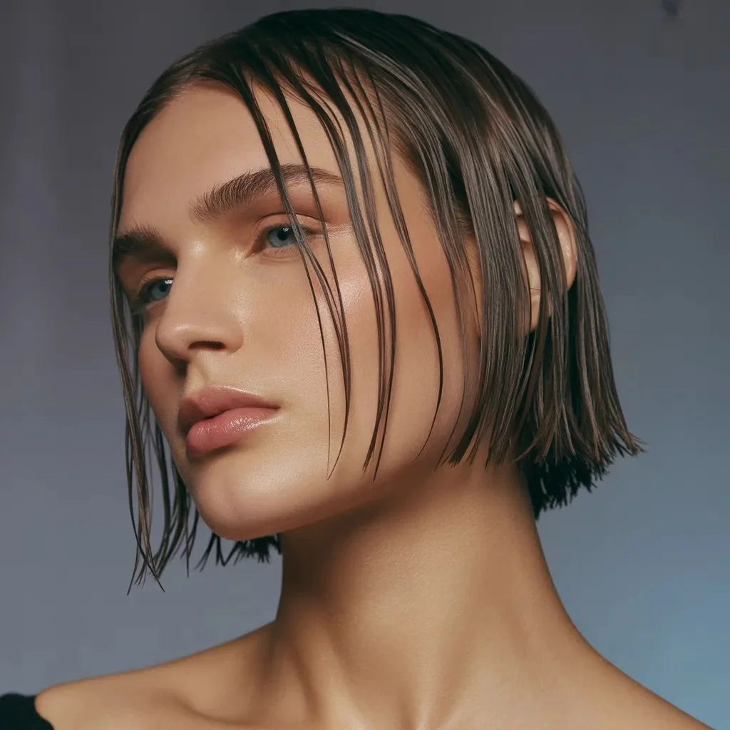 The Wet-Look Bob Spring's Most Dramatic Statement