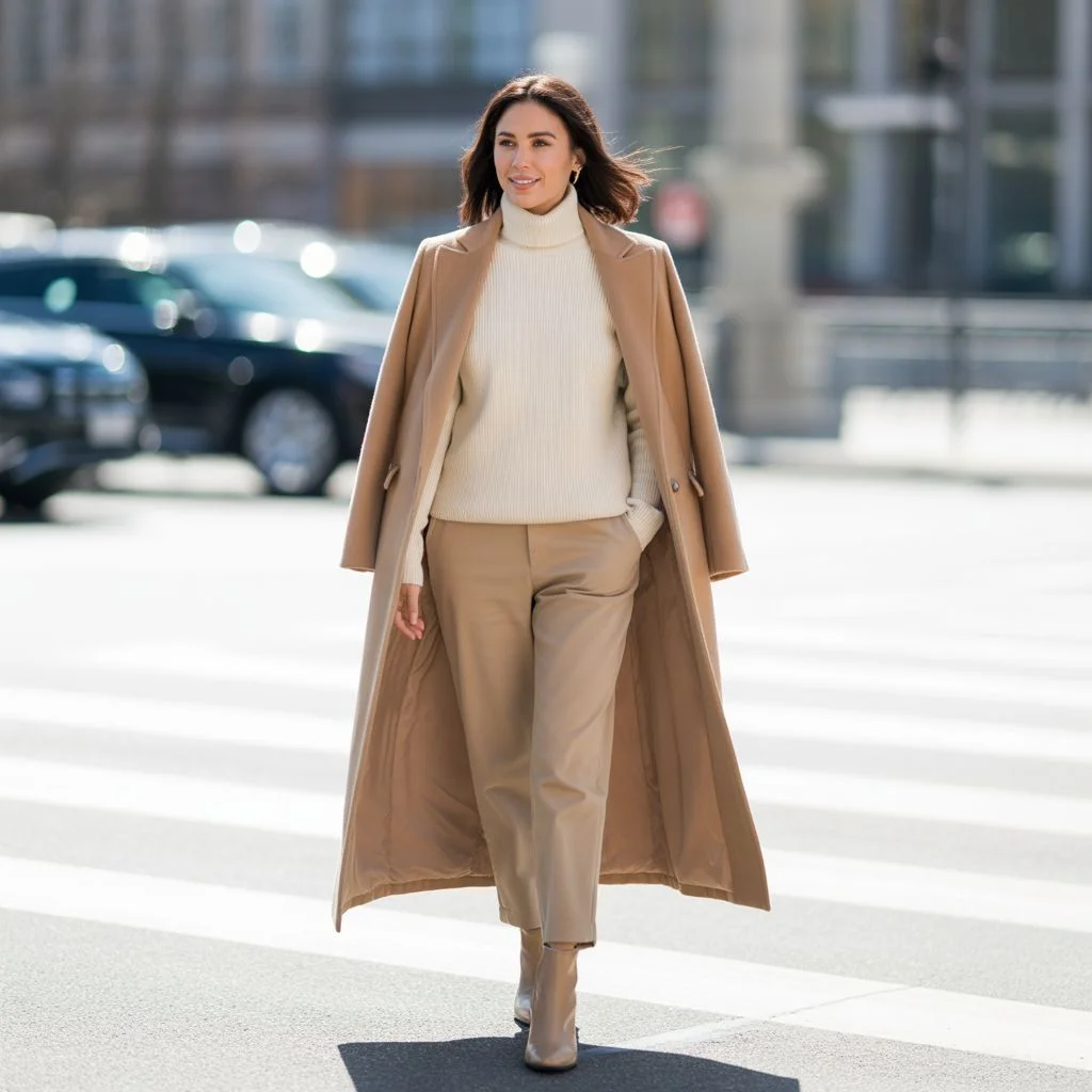 Turtleneck Under a Longline Coat — The Outerwear Upgrade