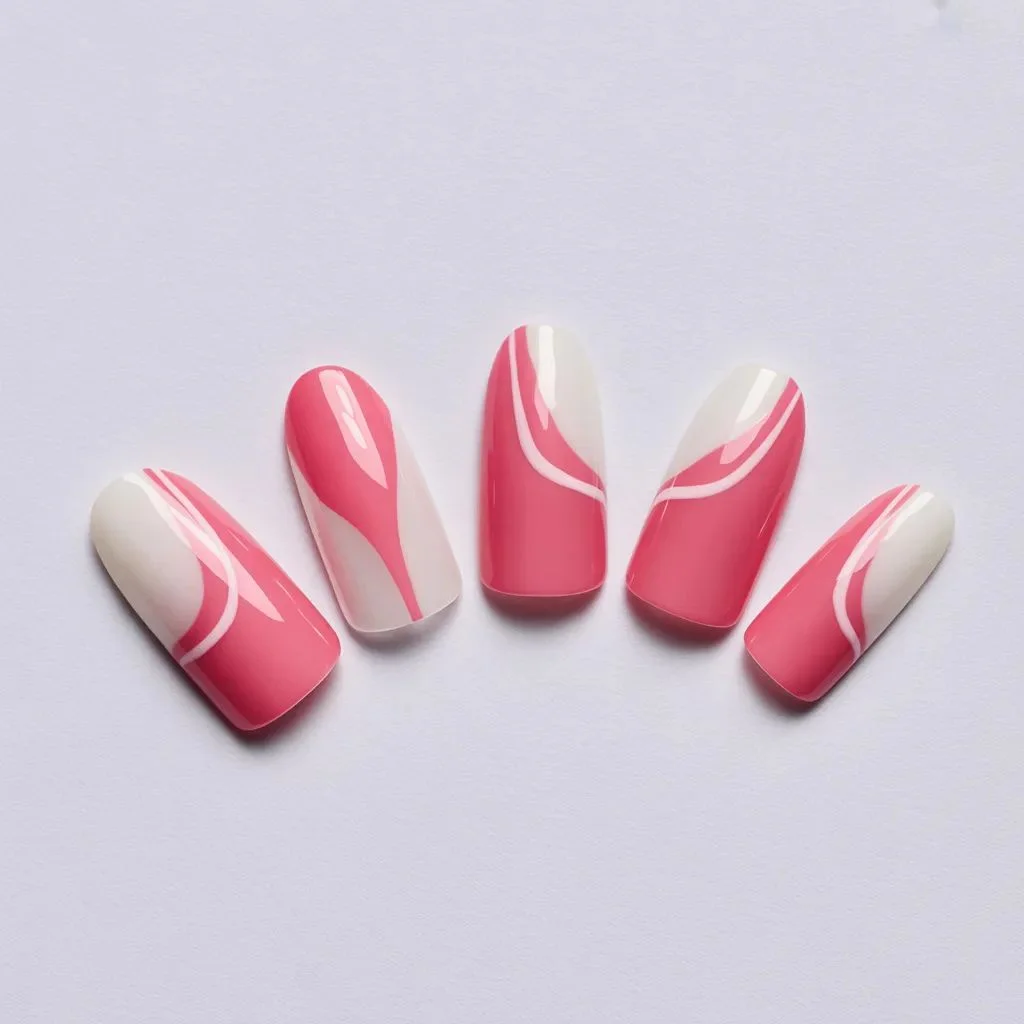 Which Nail Shape Works Best for Pink and White Designs