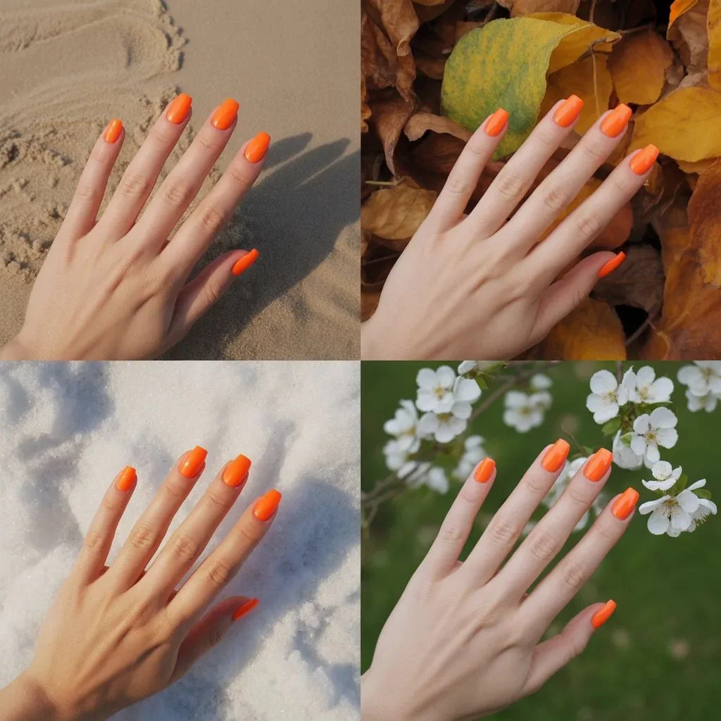 Why Neon Orange Nails Work Year-Round