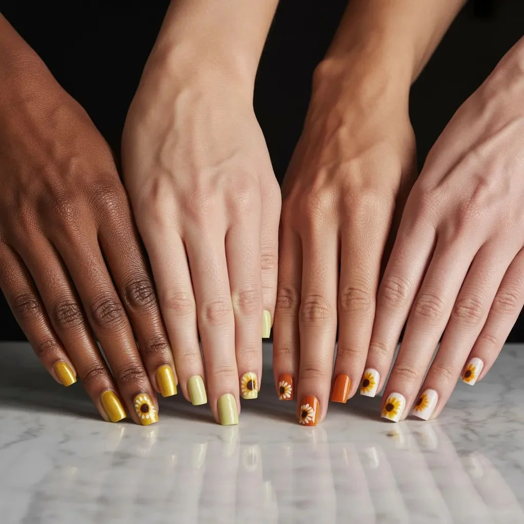 Why Sunflower Nails Never Go Out of Style