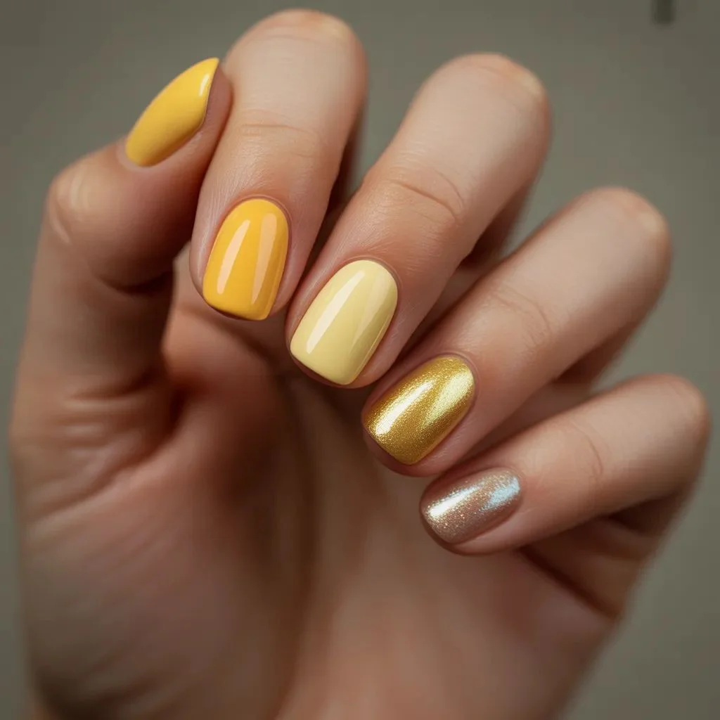 Yellow Nail Art Techniques and Finishes