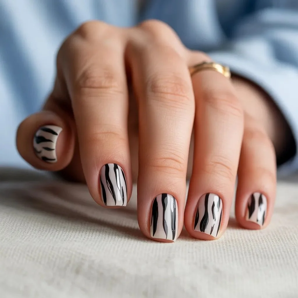 Zebra Print Nails