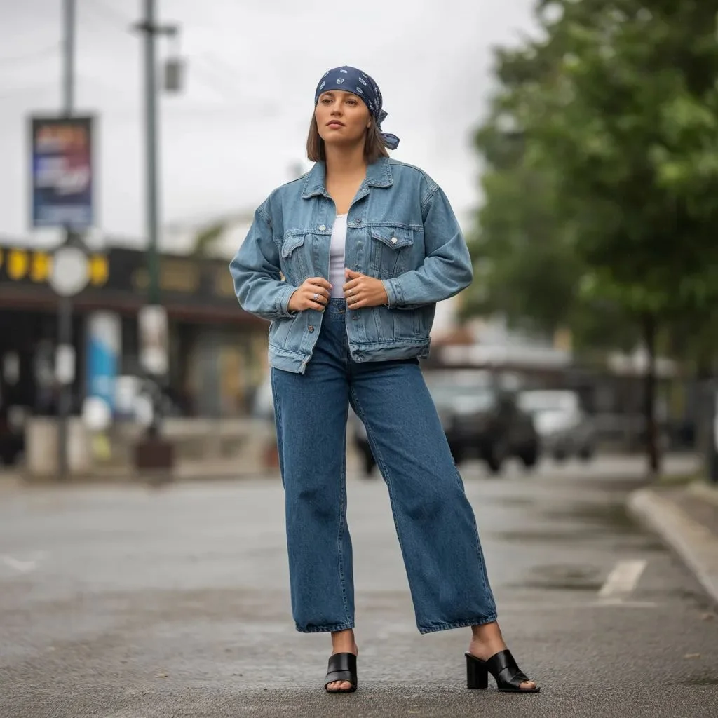 Bandana with a Denim-on-Denim Look