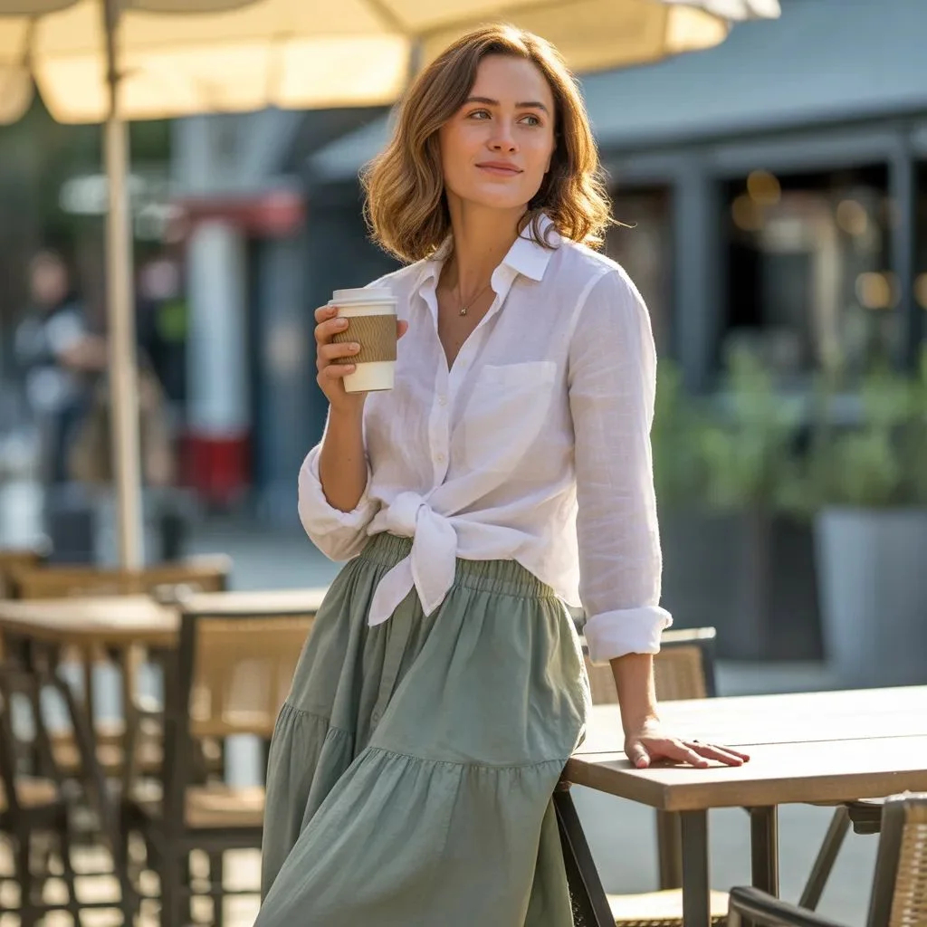 Casual Morning Looks With Long Skirts
