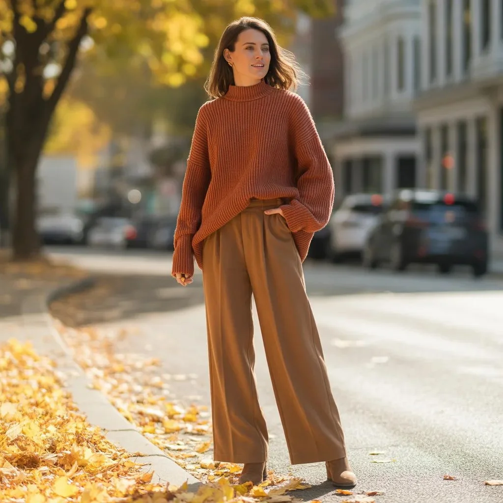 Cosy Chic The Sweater and Wide-Leg Trouser Combo