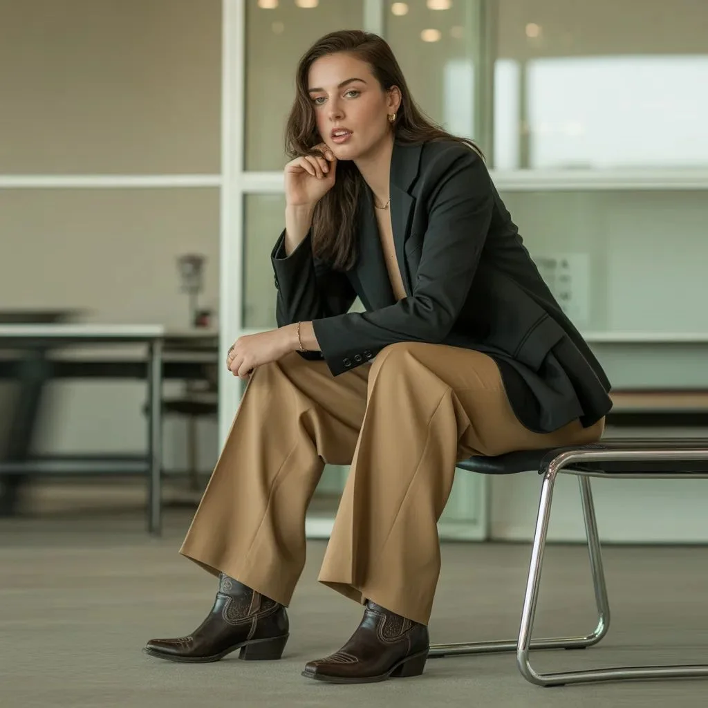 Country Cowboy Boots Outfits for Work and Smart-Casual Settings