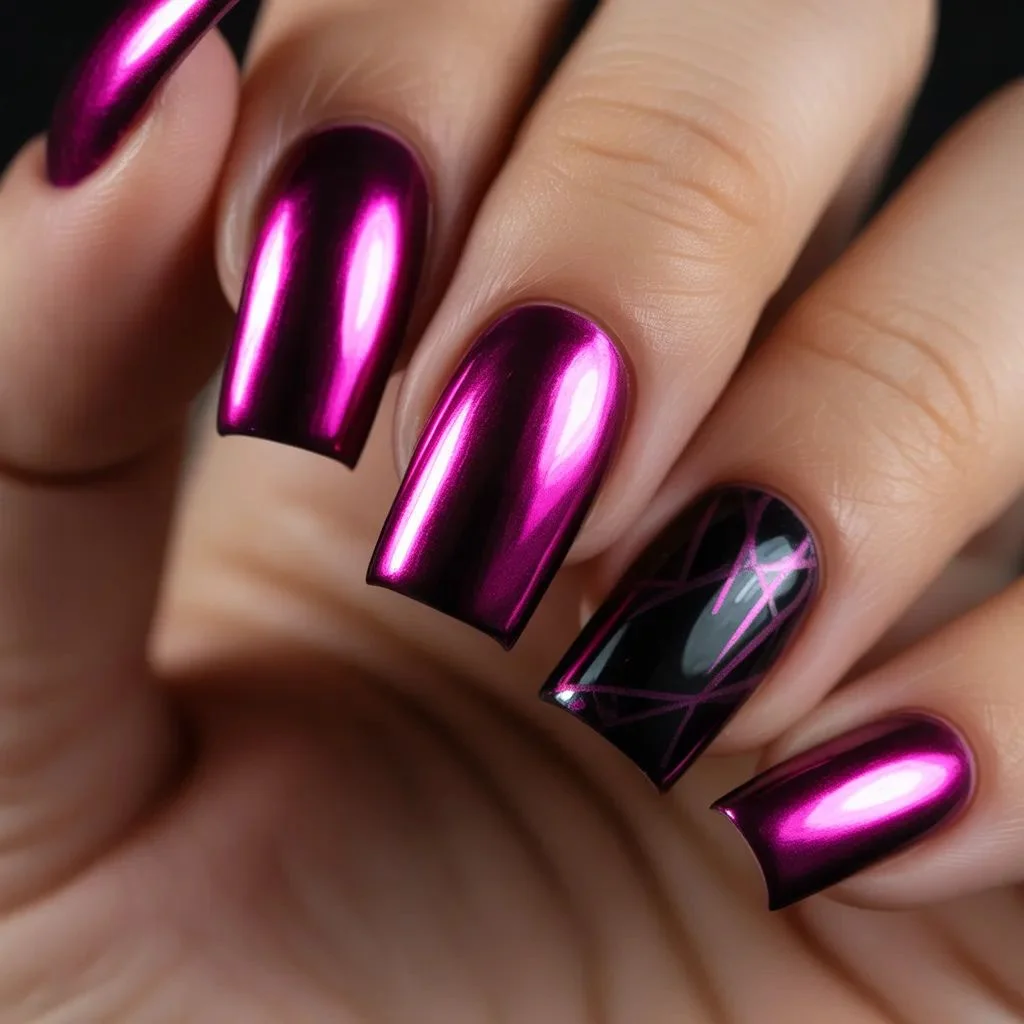 Cyber-Grunge Pink Chrome