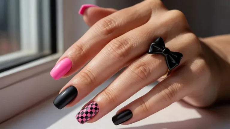 Goth Barbie Nail Ideas Proving Pink and Black Were Always Meant to Be