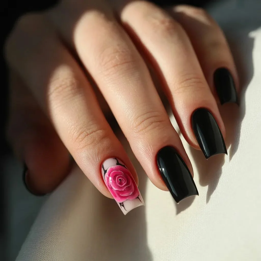 Gothic Rose and Thorns Design