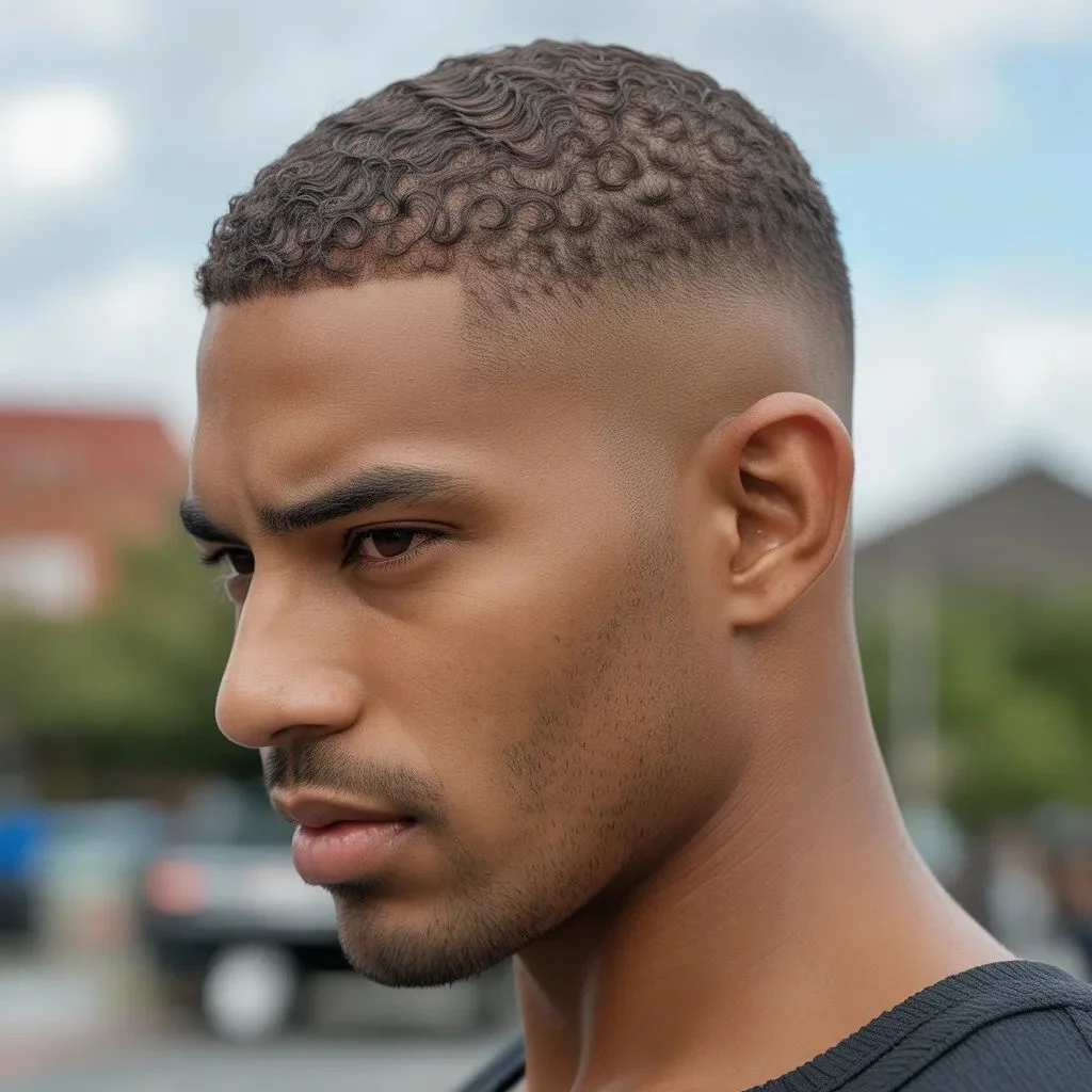 Grown-Out Buzz with Natural Wave