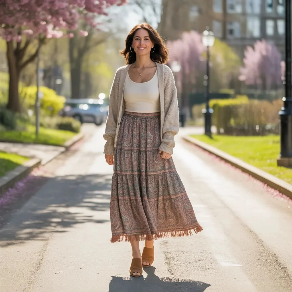 Maxi Skirt Outfits With Fringe and Freedom