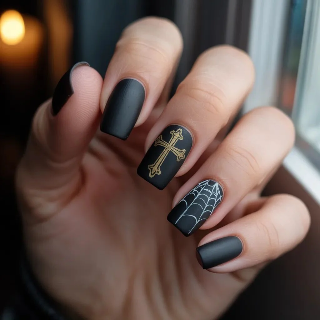 Occult Symbols and Dark Icons on Nails