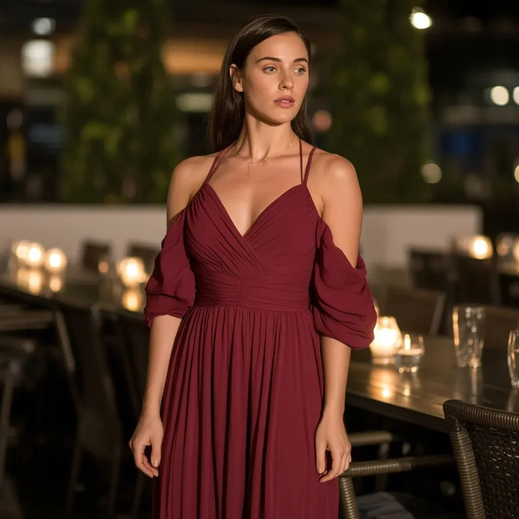 Off Shoulder Maxi Dress Outfit Ideas for Date Nights