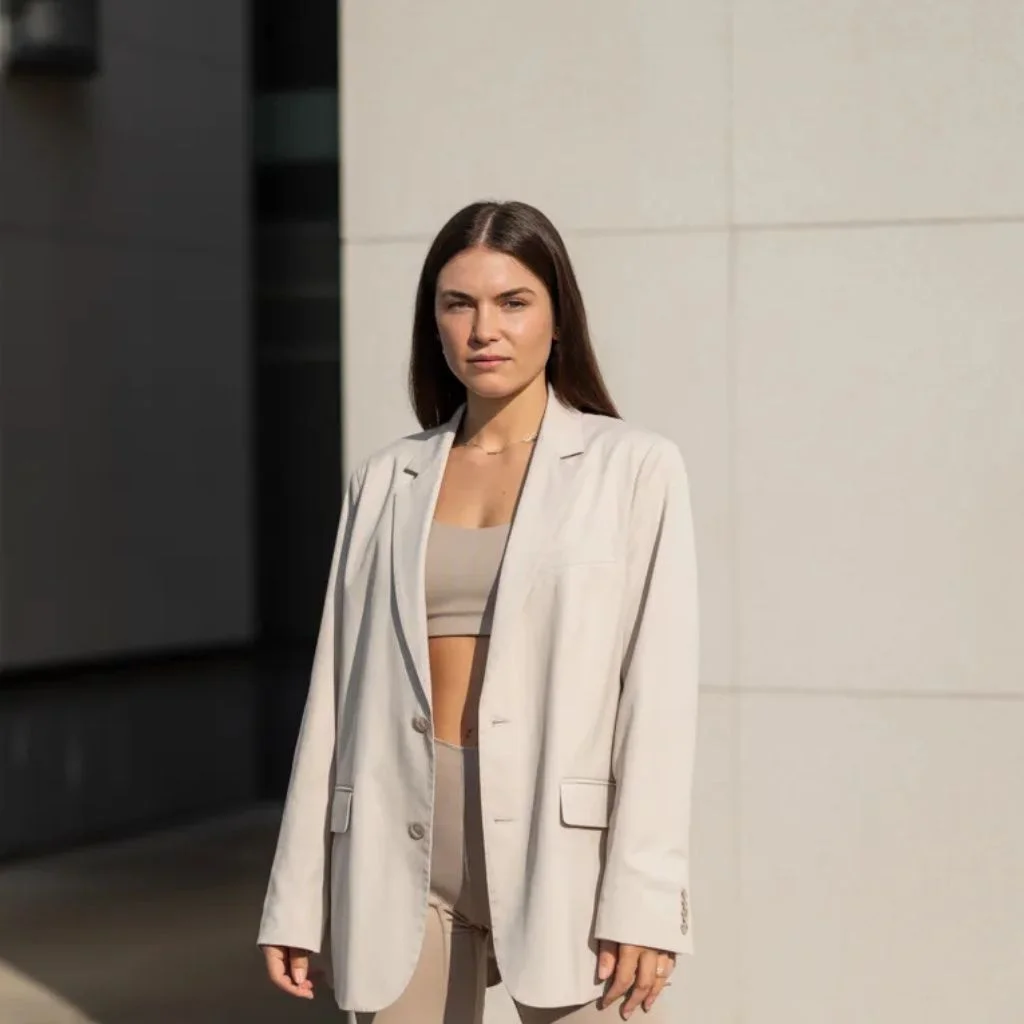Oversized Blazer + Bike Shorts