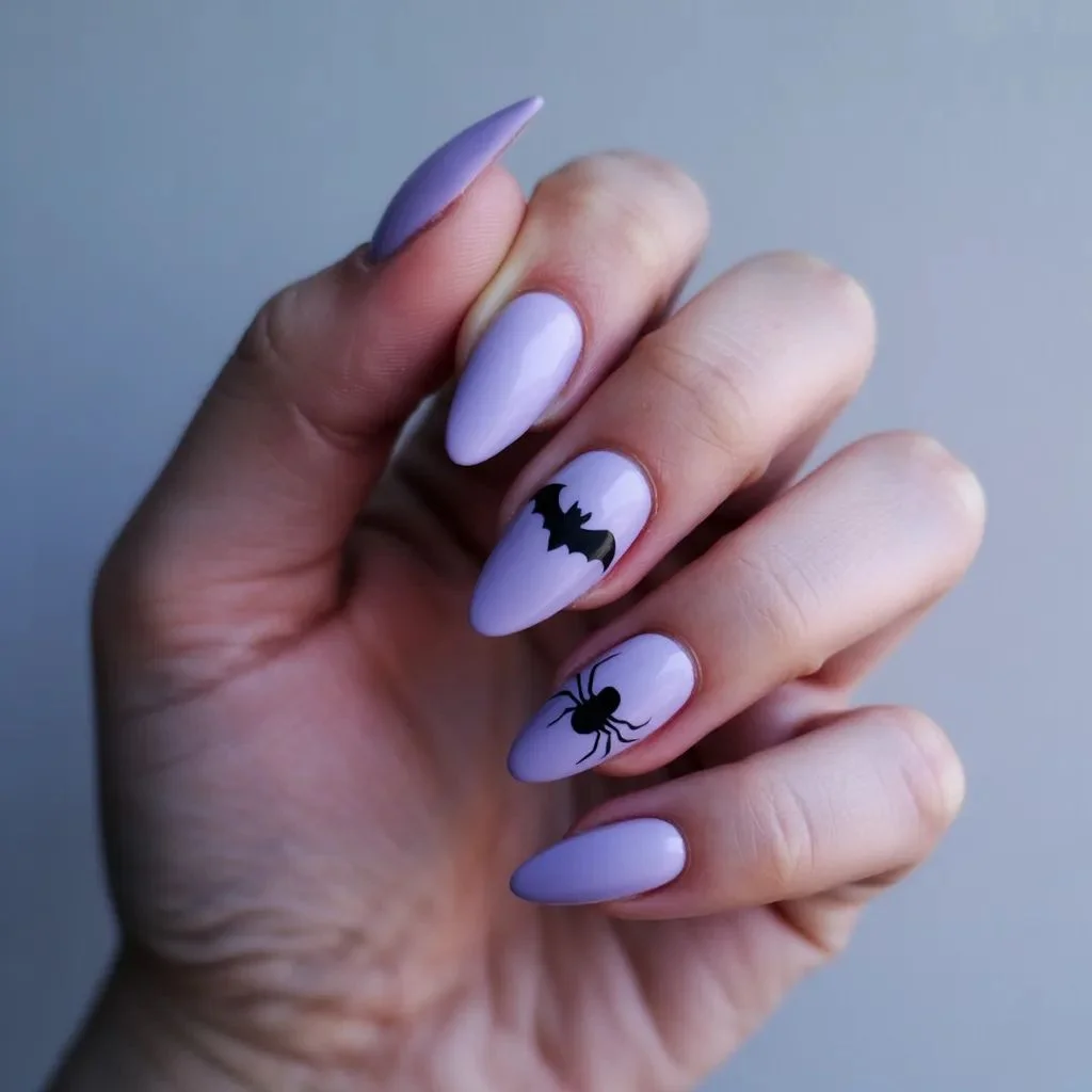 Pastel Goth Nails for a Softer Dark Edge