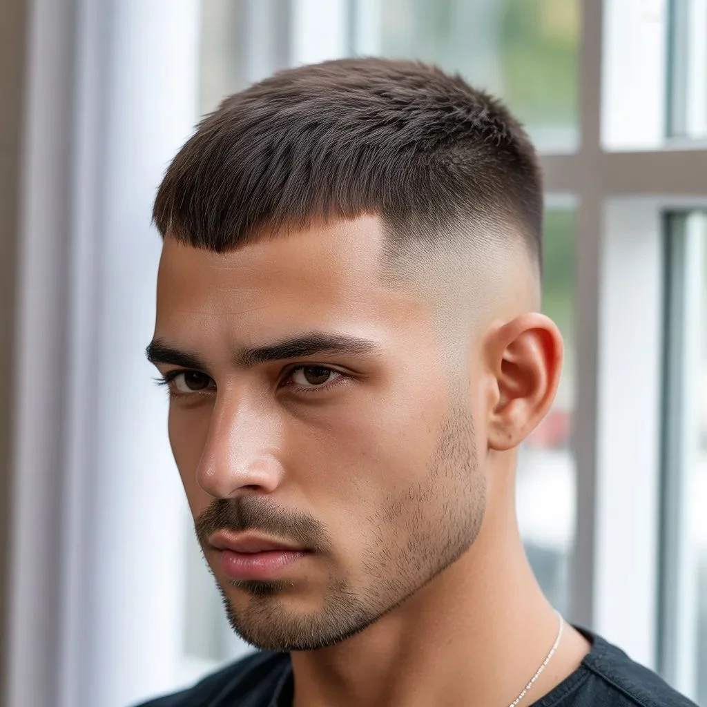 Short Mullet Men Haircut by Face Shape