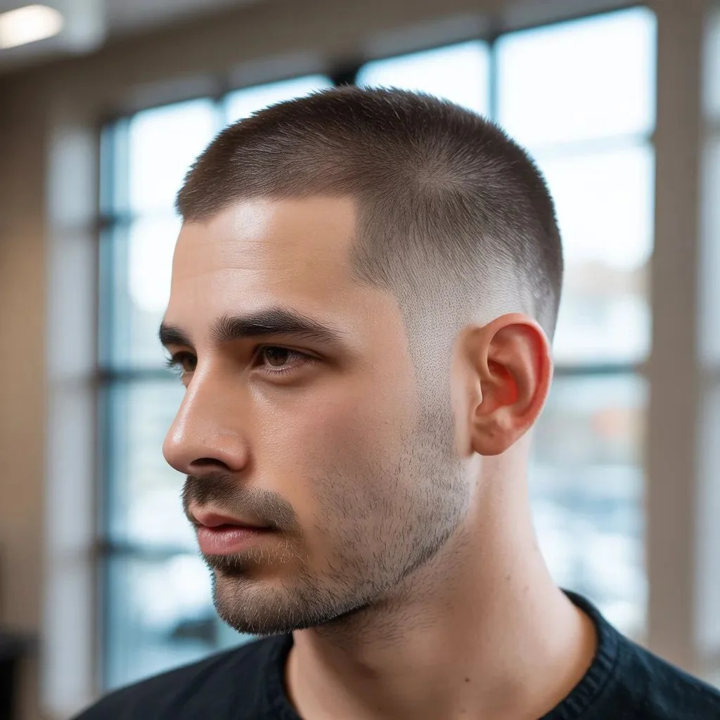 Tapered Buzz Cut Clean, Professional, Versatile