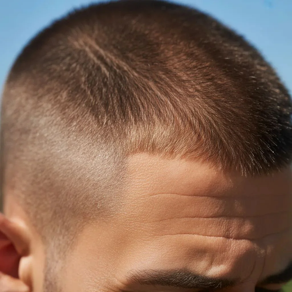 Textured Buzz Cut Adding Depth to a Short Style