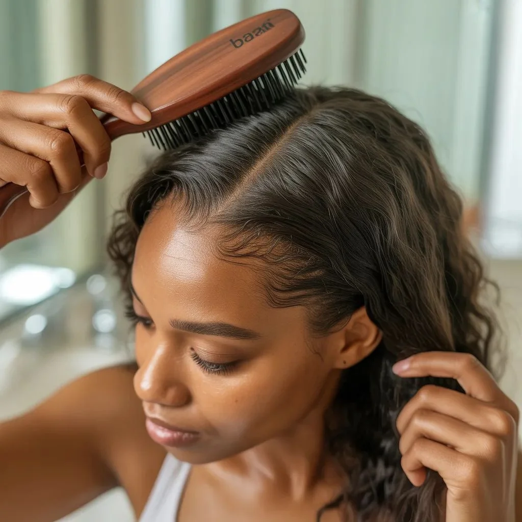 How to Prep Relaxed Hair for a Slick Bun