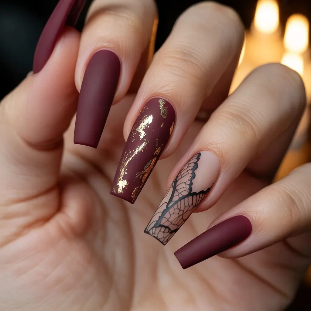 The Moody Romantic — Vampy Burgundy and Black Lace