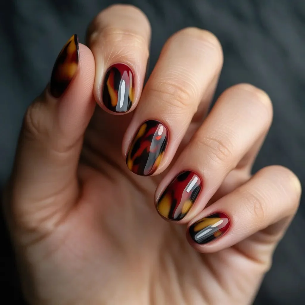 The Power Move — Dark Tortoiseshell with a Scarlet Twist