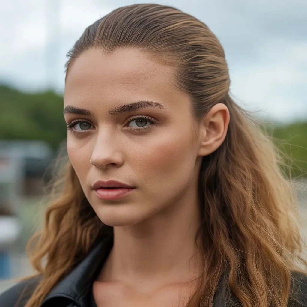 The Slicked Back Half-Up Style