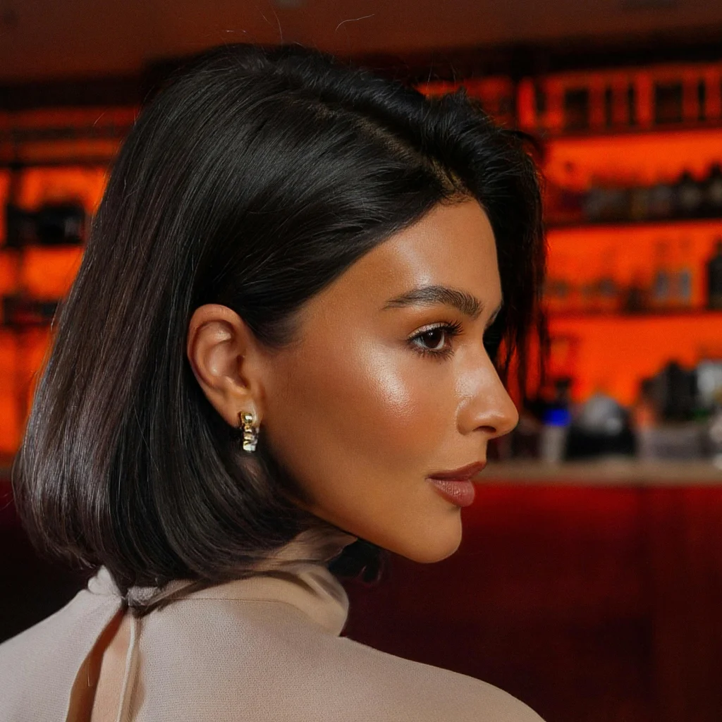 thick hair sleek bob hairstyle