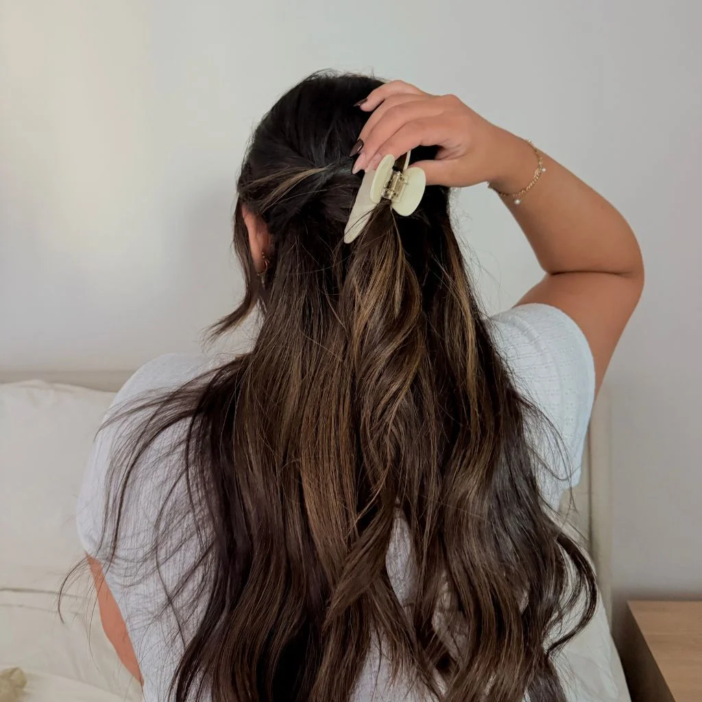 Butterfly Layers Bring Movement To Long Curtain Bangs