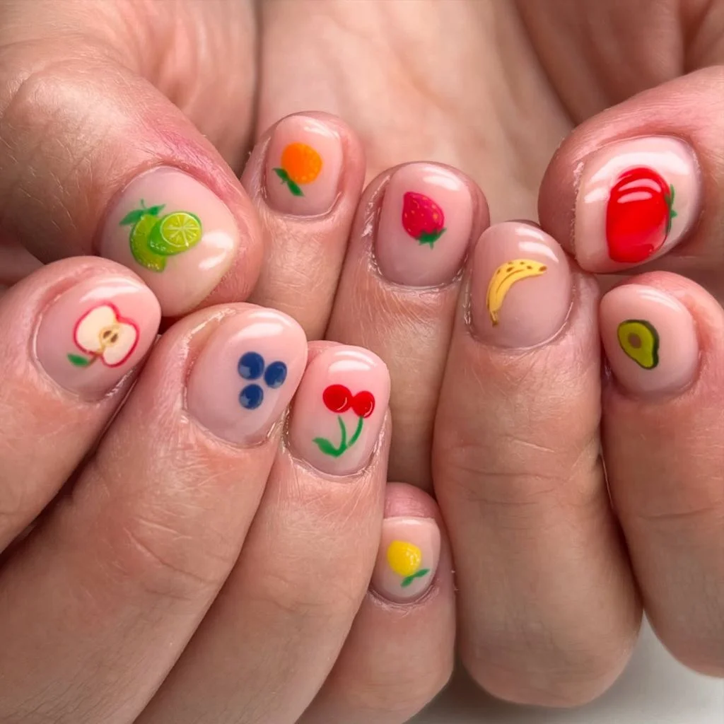 Fruit Stationery Nail Art