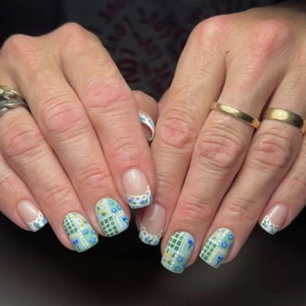 Patchwork Stitched Nails Feel Handmade and Haunting