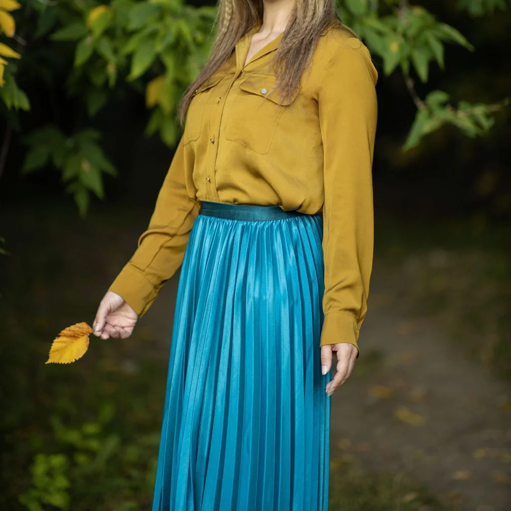 Tucked With a Pleated Skirt