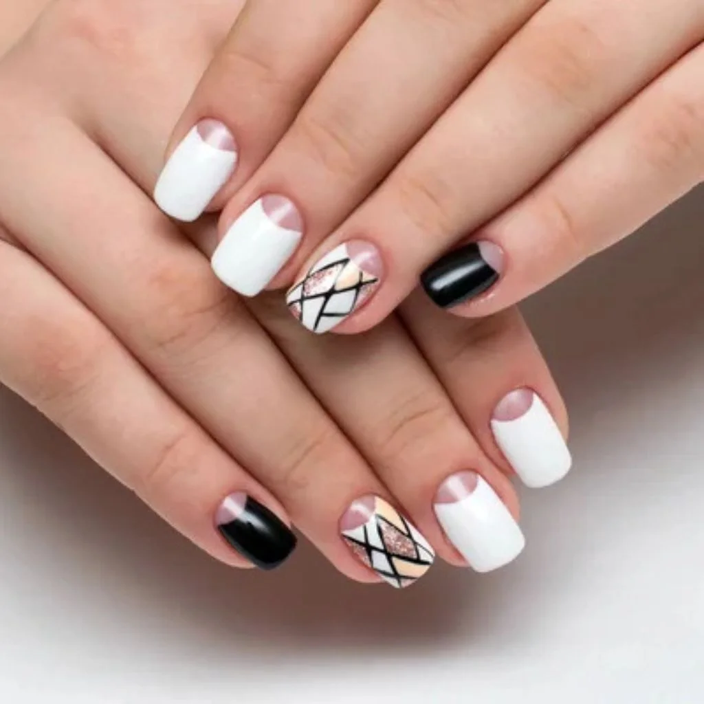 lace spiderweb nail art