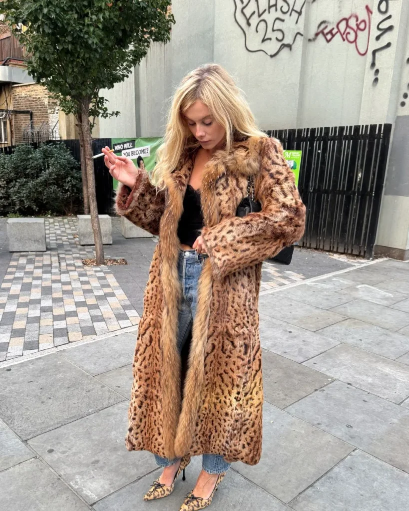 camel coat leopard print dress