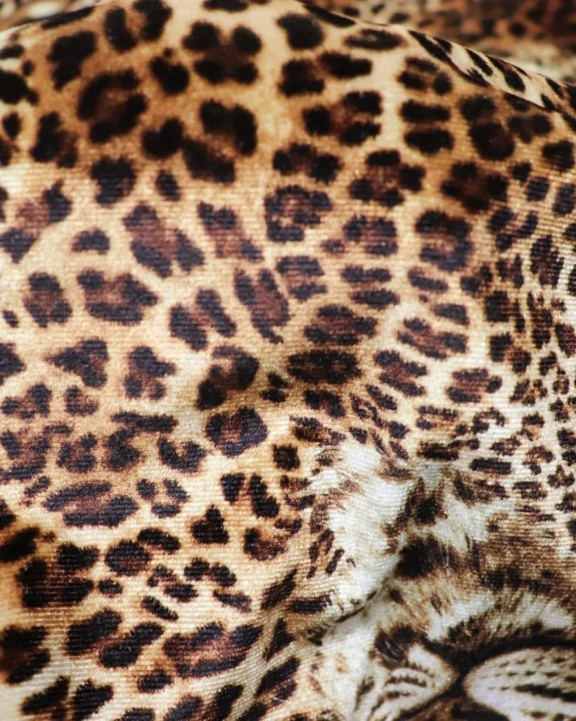 cheetah print fabric close up