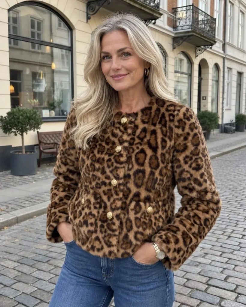 leopard print jacket woman