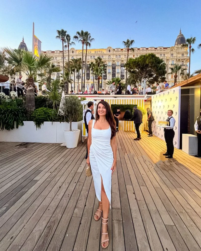 white outfit evening party women